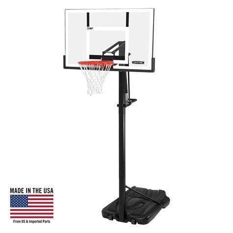 Lifetime Adjustable Shatterproof Fusion Portable Basketball Hoop, 44-Inch Backboard - MSRP $209