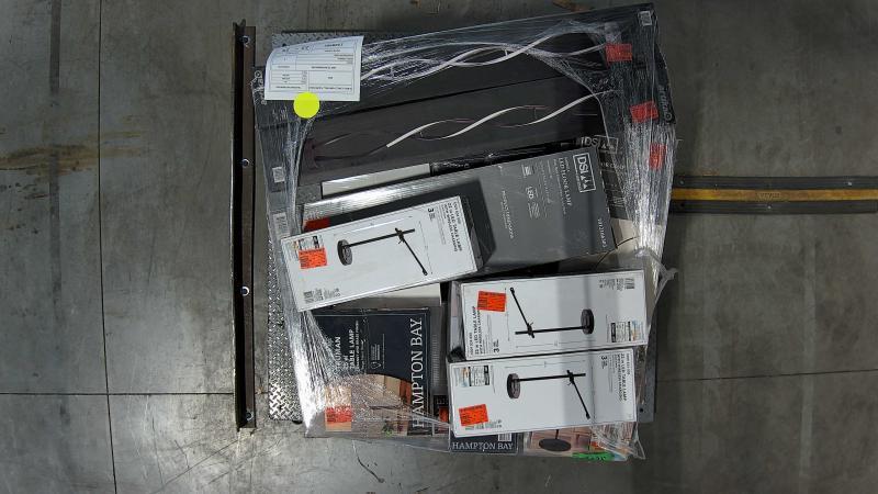 Lighting & Electrical - HDC Kristella 57in Blk Crystal Floor Lamp, DSI LIGHTING, Artika, Hampton Bay -Est Retail $1,154
