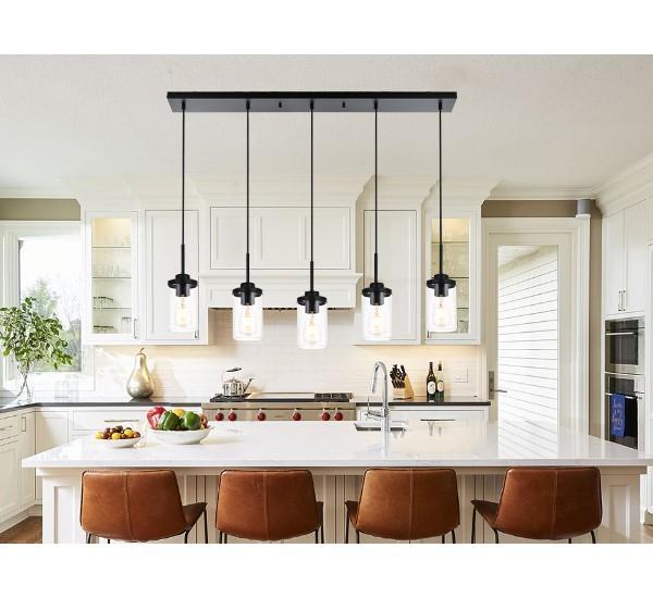 Home Improvement - Eluze Kitchen Island Pendant, Digled Caged Ceiling Fan, Guard Shield Silver Tarp - MSRP $6,945