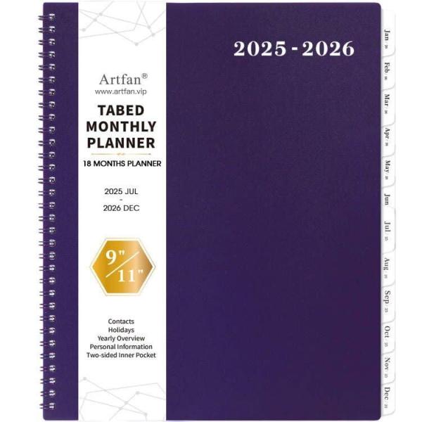 Office Product - Artfan 25-26 Monthly Planner, BHHQHH Appreciation Notebook Gift, Lemome Home Calendars - MSRP $6,922