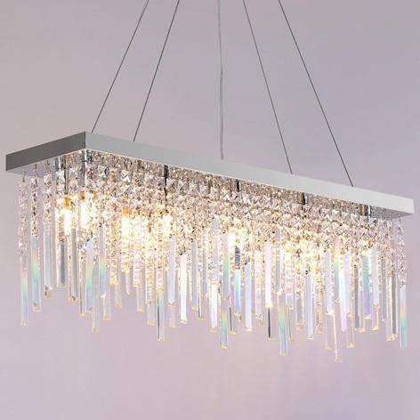 Home Improvement - Rectangle Crystal Chandelier, Mini Crystal Pendant Lights, Bubble Chandelier Lighting - MSRP $2,918