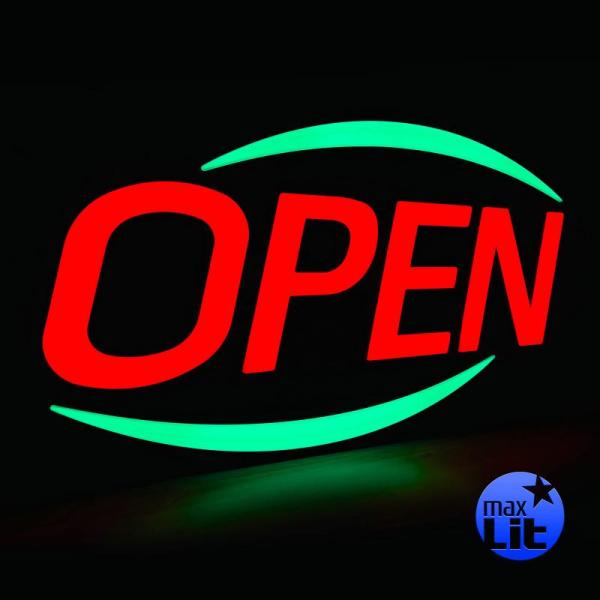 MaxLit 32'' X 17'' New Jumbo ULTRA BRIGHT LED Open Sign - MSRP $147