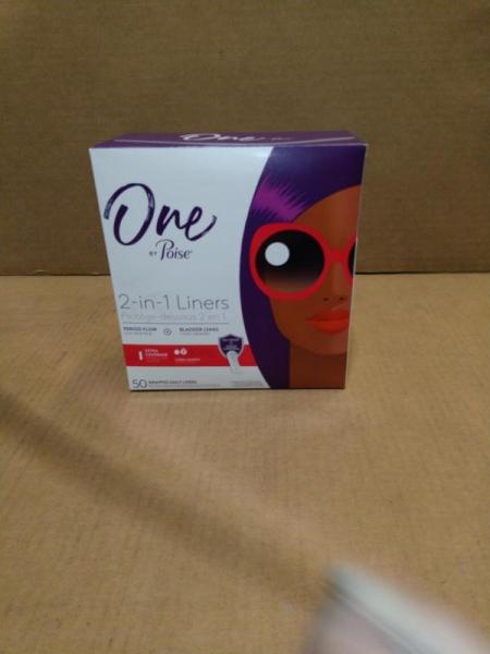 One by Poise Panty Liners (2in1 Period Bladder Leakage Daily Liner), Long, Extra Coverage Long - MSRP $8,808