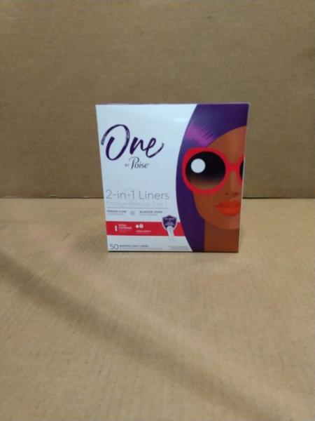 One by Poise Panty Liners (2in1 Period Bladder Leakage Daily Liner), Long, Extra Coverage Long - MSRP $8,808