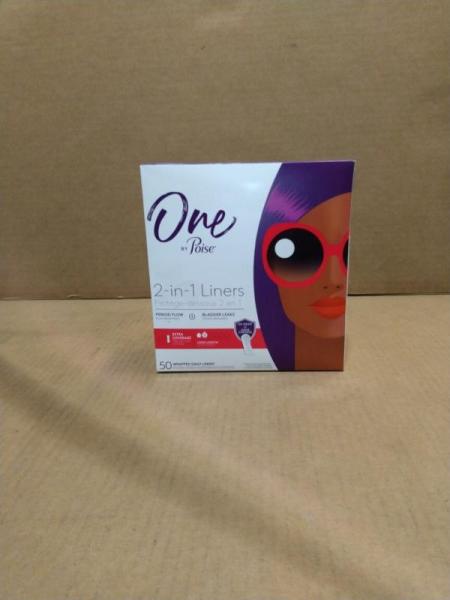 One by Poise Panty Liners (2in1 Period Bladder Leakage Daily Liner), Long, Extra Coverage Long - MSRP $8,808