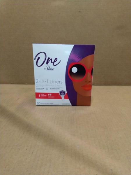 One by Poise Panty Liners (2in1 Period Bladder Leakage Daily Liner), Long, Extra Coverage Long - MSRP $8,808