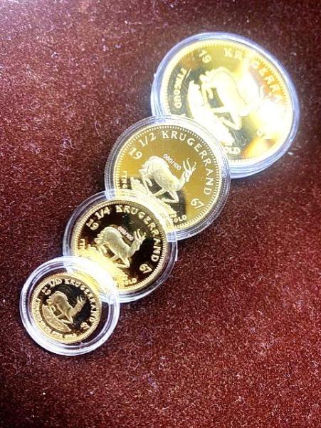 Rare Ltd Edt Set of All 4 1967 Krugerrand Replica Coins 1oz - 1/10oz