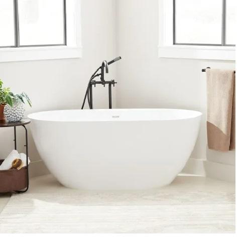 Signature Hardware SHPAFSO5929WH Soaking Freestanding Tub - MSRP $2,987