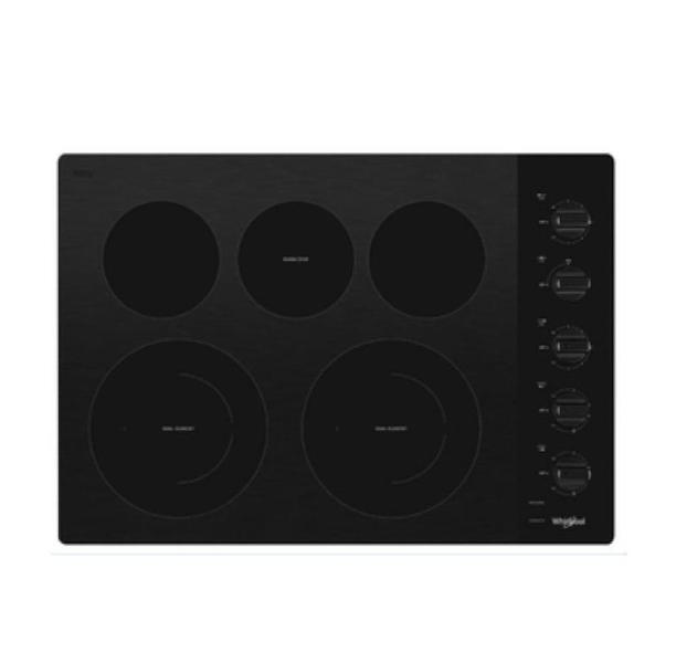 Whirlpool 5 Burner Electric Ceramic Glass Cooktop - MSRP $1200