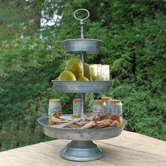 Home - HomeRoots 3-Tier Metal Tray, Charisma Bath Towel, Bloomingville Stoneware Teapot - MSRP $2,043