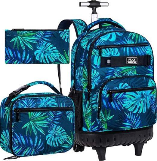 Luggage - FTJCF 3Pcs Rolling Backpack for Men, Mintegra Women Crossbody Bag - MSRP $1,541