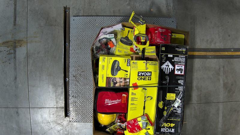 Tools - Milwaukee, Ryobi, Ridgid, Black+Decker, Empire Paintball - Est Retail $6,676