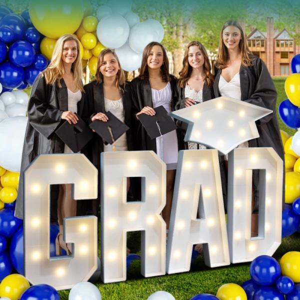 Lawn & Garden - Deerher Graduation Decor, WORFEI 6.6ft Gold Metal Arch Backdrop Stand, Vessena Solar Fans - MSRP $4,825