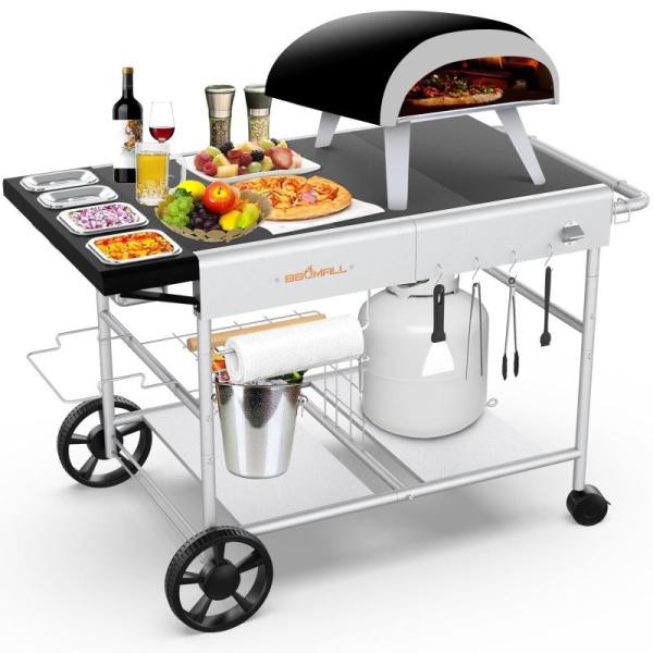 BBQMall Pizza Oven Table Grill Cart - MSRP $159