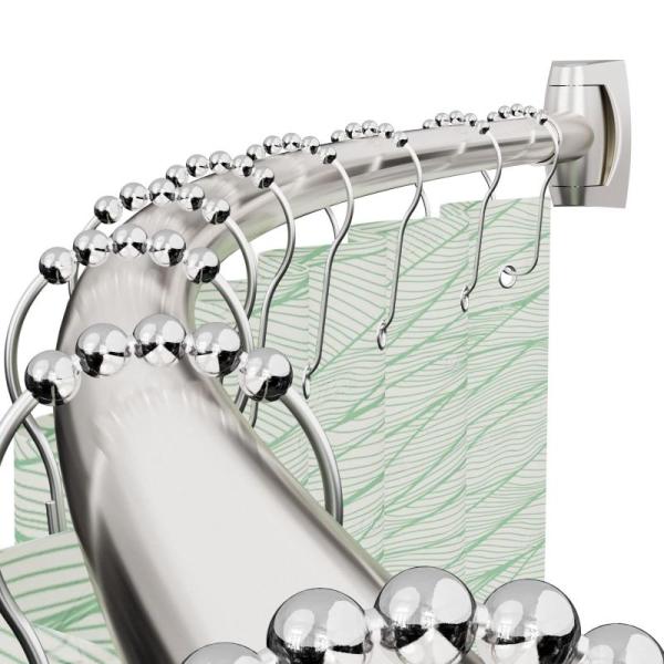 Bonpally Curved Shower Curtain Rod, 43-72in Adjustable - MSRP $39