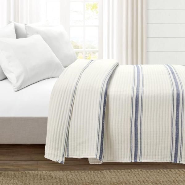 Lush Decor Comforter Farmhouse Stripe, King - MSRP $66