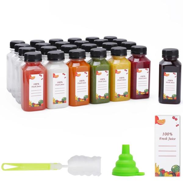 OBKJJ Plastic Juice Bottles, 150pcs 8oz Empty - MSRP $89