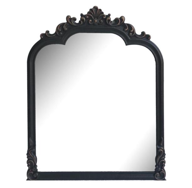 Black Arched Wall Mirror, JWZSKZYZ Antique Baroque Wall - MSRP $42