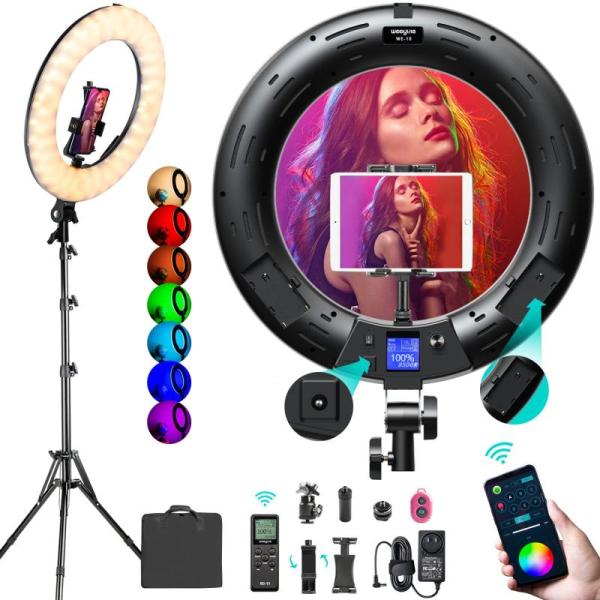 Weeylite 18 inch RGB Ring Light App Control RGB Light Ring - MSRP $104