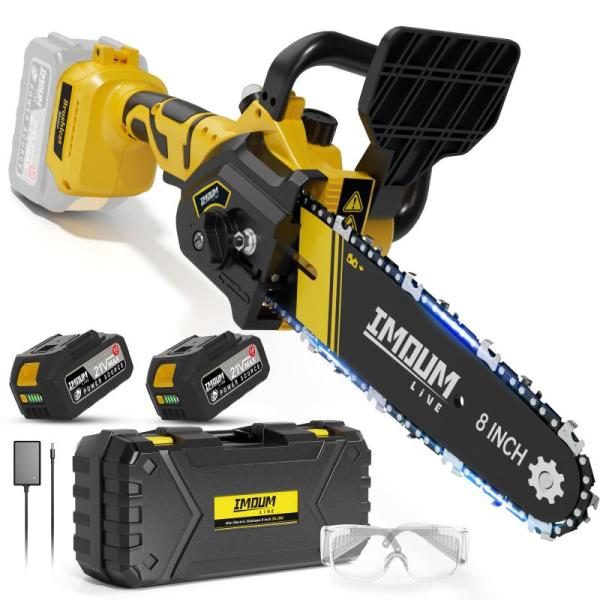 8 inch Mini Chainsaw Cordless with 2X3.0Ah Large - MSRP $139