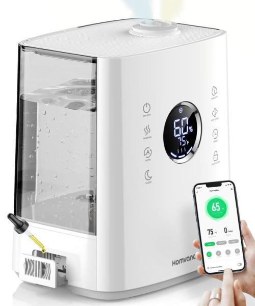 Homvana 6.5L Warm Cool Mist Humidifiers for Bedroom Large - MSRP $39