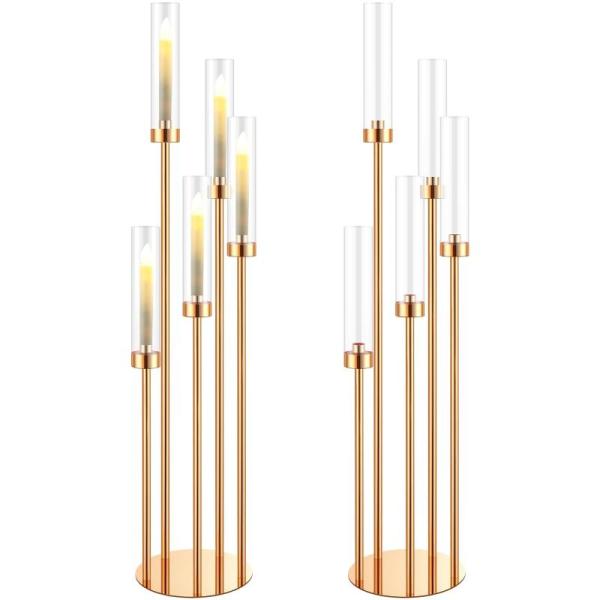 Tessco 2 Set Floor Candelabra 5 Arm 425'' Tall Candle - MSRP $61