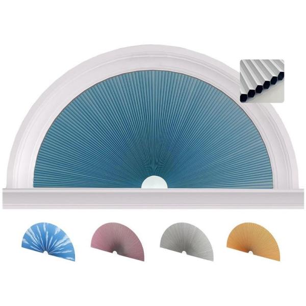 JDALL Window Arch- 24in Radius Cellular Honeycomb, Ocean Blue - MSRP $33
