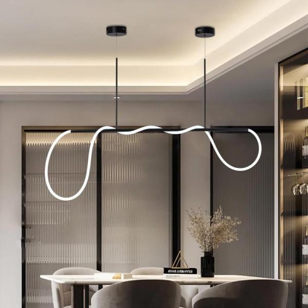 Waveform LED Chandelier Modern Elegance, Spiral Pendant - MSRP $126
