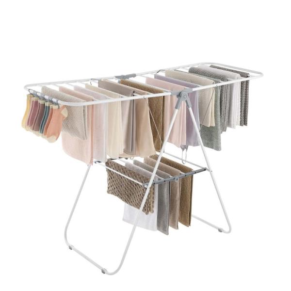 SONGMICS Clothes Drying Rack with Sock Clips, Metal - MSRP $49