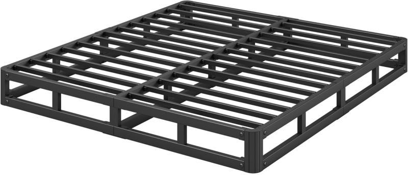 LAKKURI 5 Inch High King Size Bed Frame Low Profile Metal - MSRP $128