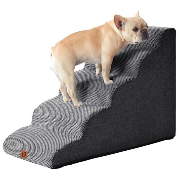 EHEYCIGA Curved Dog Stairs Ramp for High Beds 22.6" H - MSRP $79