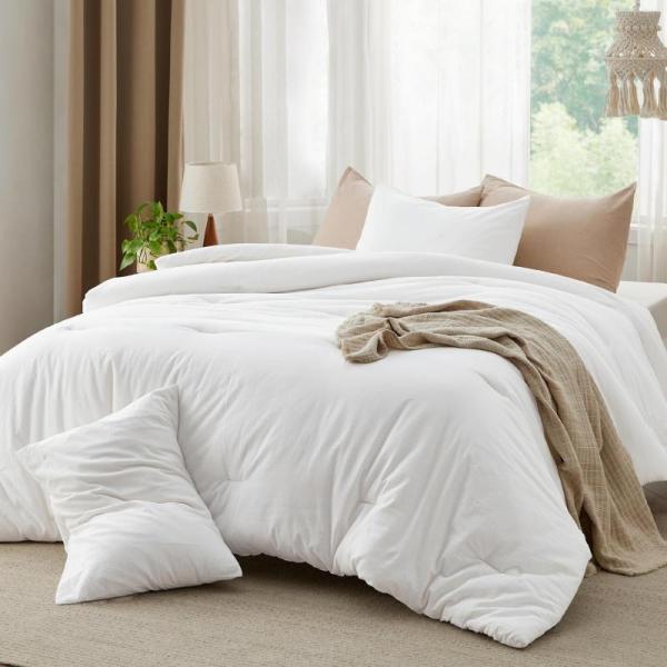 Bedsure Comforter Set King Size - Cotton Fabric - MSRP $58