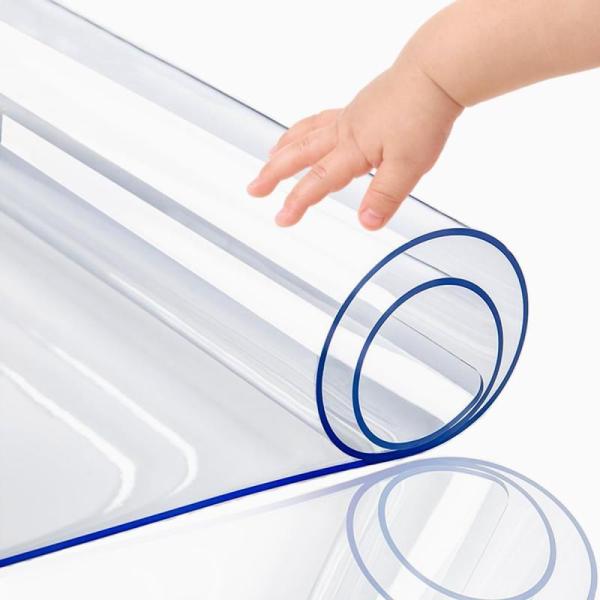 Round Clear Table Cover Protector, 40" Thick Plastic - MSRP $44