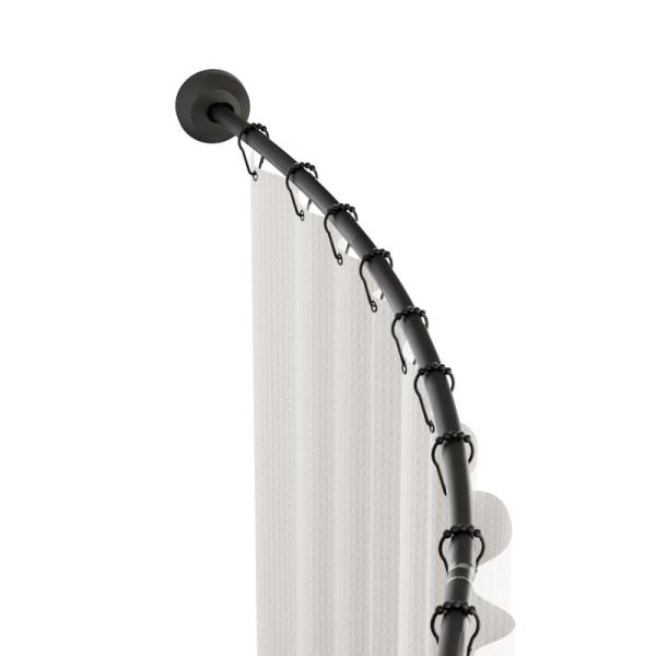 Zenna Home Curved Shower Curtain Rod Choice of No Drilling - MSRP $36