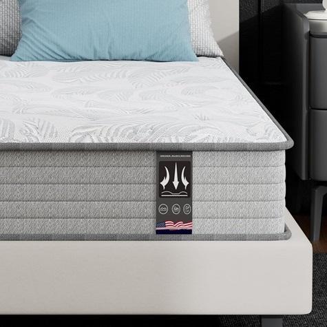 Queen Size 12 inch Hybrid Memory Foam Mattress, Medium Firm - MSRP $239