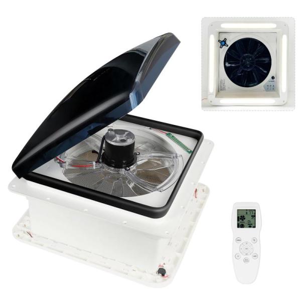 Home - OUTPRIZE Remote Control RV Roof Vent Fan, JACUKO Mirrors, WEER 55x30in Bronze Bathroom Mirror - MSRP $2,932