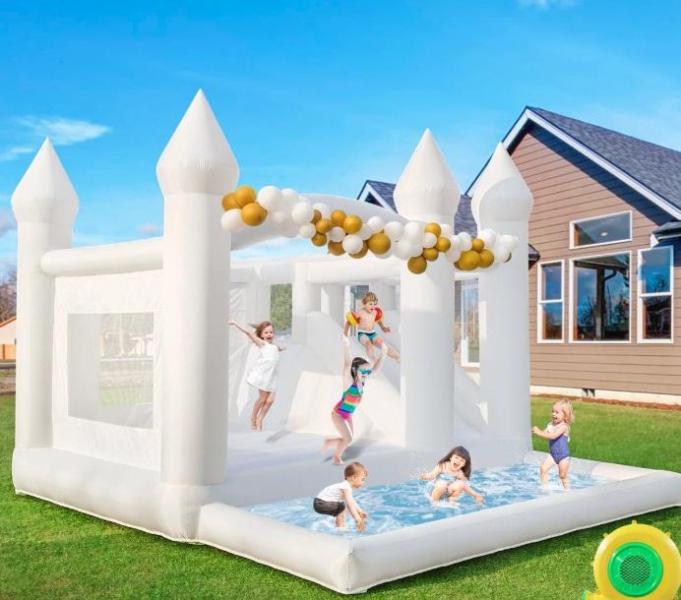 TRUCKLOAD - Furniture - 15'x13' Oxford Bounce House, Nerissa Abstract Coffee Table, Modern Linen Sofa Bed -MSRP $59,219