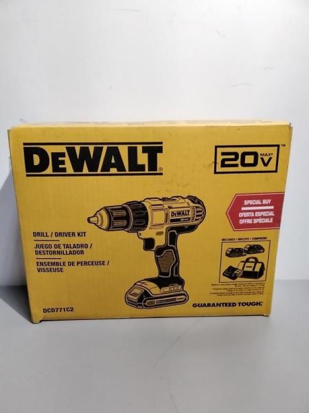DeWalt 20V MAX Cordless 1/2 in. Drill/Driver, (2) 20V 1.3Ah Batteries, Charger and Bag - MSRP $99