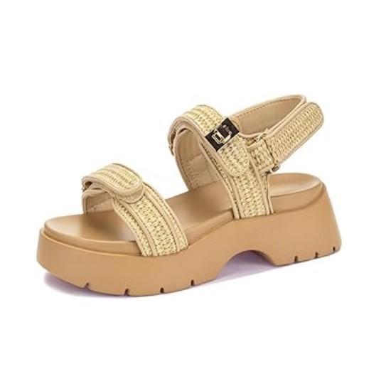 Shoes - Aijivou Raffia Platform Sandals, Coutgo Mary Jane Strap Flats, Intini Flat Sandals - MSRP $17,324