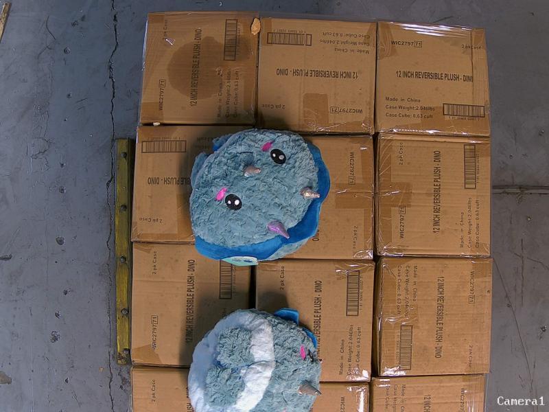 Pallet of 12" Reversible Dinosaur Plush Toys - MSRP $3,267