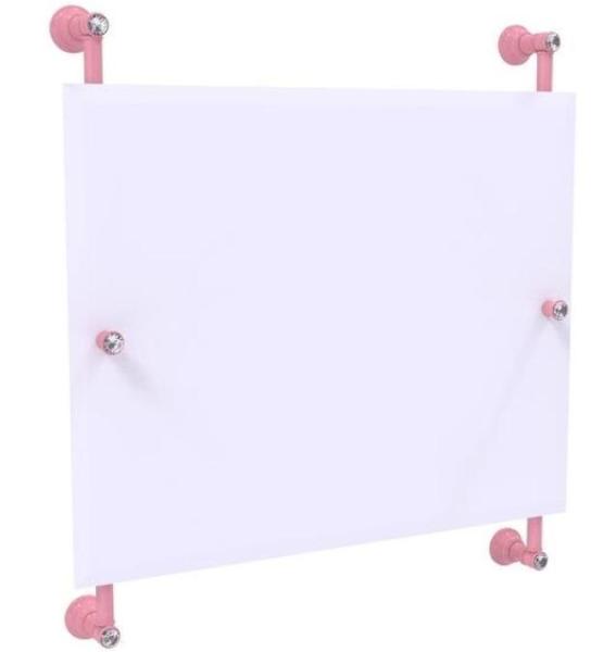 Home - Allied Brass CC-27-93-PNK Carolina Crystal Rectangular Frameless Rail Mirror, MASTERPIECE Canvas - MSRP $5,374