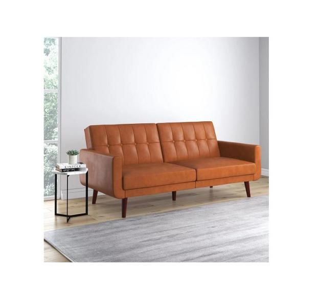 Furniture - BH&G Nola Modern Futon, MS Small Space Junior Twin over Full Metal Bunk Bed - MSRP $1,719