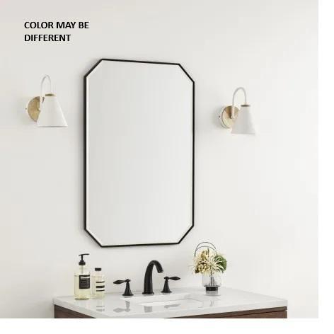 James Martin Vanities 715-MO24-MB Rectangular Stainless Steel Framed Bathroom Wall Mirror - MSRP $545