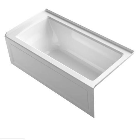 Kohler K-1946-RA-0 Archer Three Wall Alcove Soaking Tub - MSRP $603