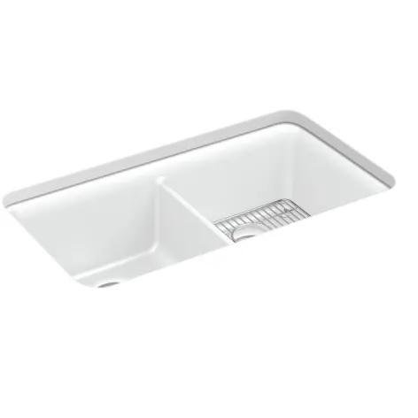 Kohler K-8199-CM6 Double Equal Bowl Neoroc Granite Composite Kitchen Sink - MSRP $550
