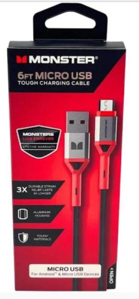 Monster 6ft Micro USB Tough Charging Cable