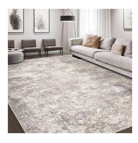 Furniture - DMOYEST 9x12 Abstract Rug, Yitong Angel 18in Queen Bed Frame, WondRg 8x10 Washable Area Rug - MSRP $4,187