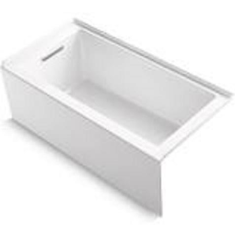 Kohler K-1956-LA-0 Underscore 60" Soaking Bathtub for Three Wall Alcove Installation with Left Hand Drain - MSRP $1,038