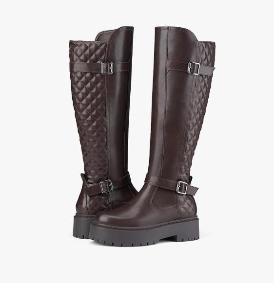 Shoes - SUEDI Knee-High Riding Boots, Chicmyth Mary Jane Flats, VEEYOO ZURIN Arch Support Slip-Ons - MSRP $18,425