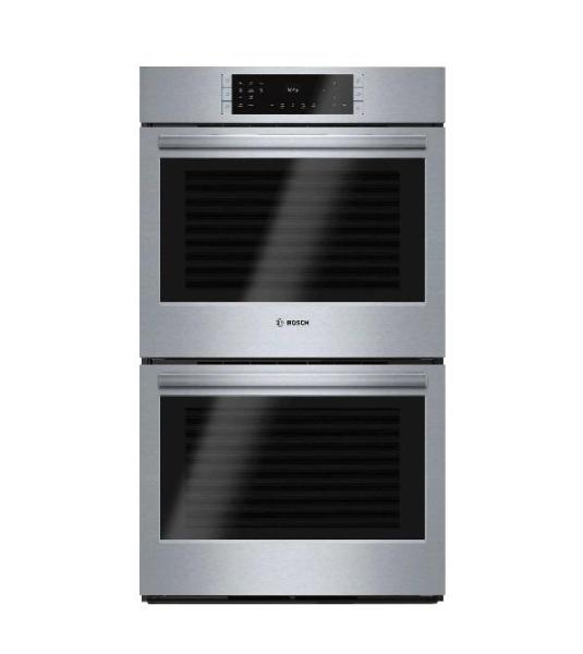 Shelf Pull Appliances - Bosch HBL8651UC 30 Inch Double Electric Wall Oven - MSRP $3,299